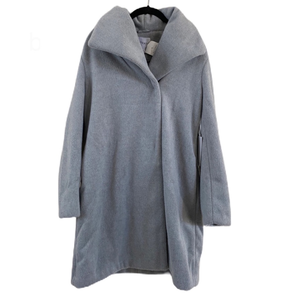 Cyrus Button Up French Blue Coat with Collar and Pockets Size Medium